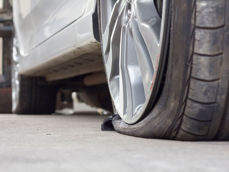 frisco flat tire change